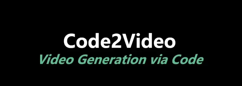 Code2Video 网站截图预览